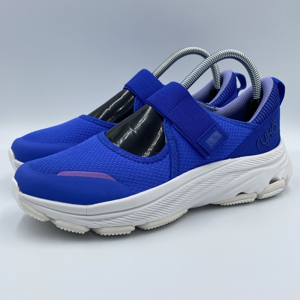 Ryka Devotion Max MJ Women's 7 Wide Dazzling Blue Mary Jane Walking Shoes